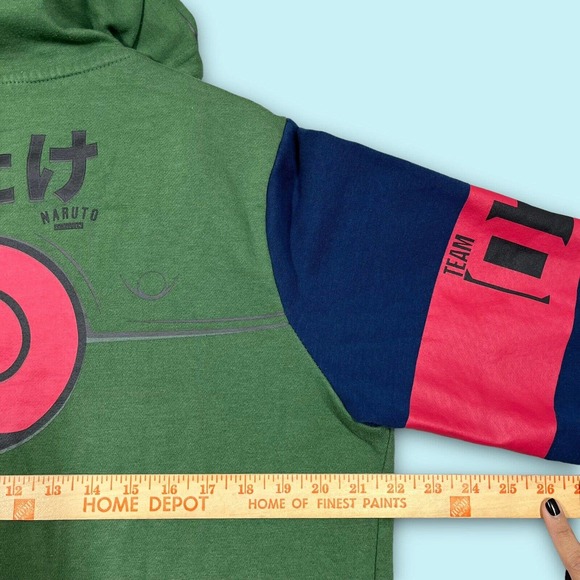 Hot Topic Mens Medium 2007 Naruto Shippuden Kakashi Army Full Zip L/s Hoodie - Picture 5 of 7